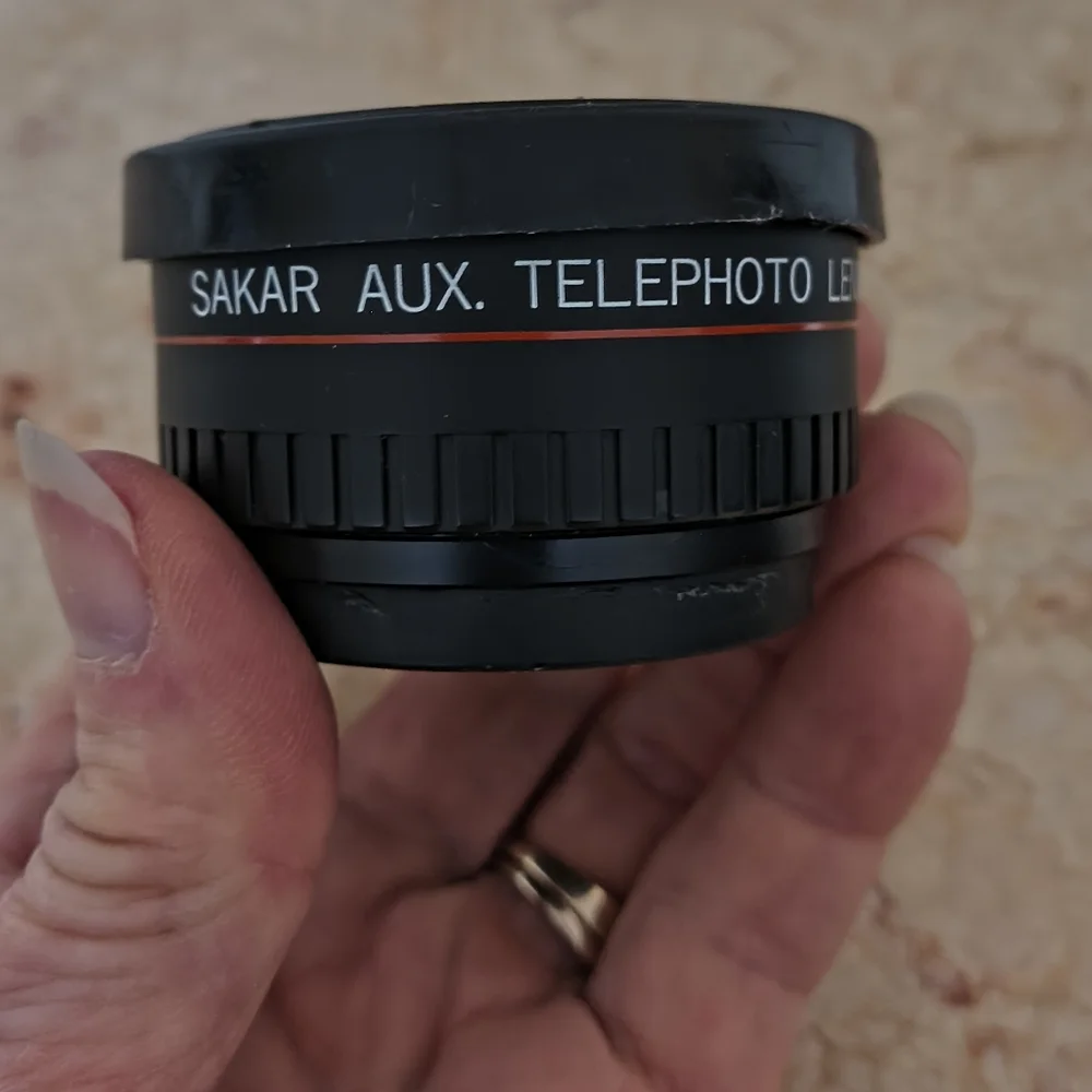 Vintage Sakar Telephoto Aux Lens for Minolta AF-5 Japan
